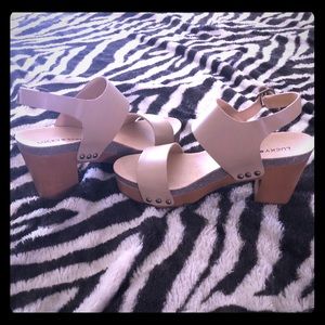 Lucky Brand leather Shoes Sandals Size 6.5.